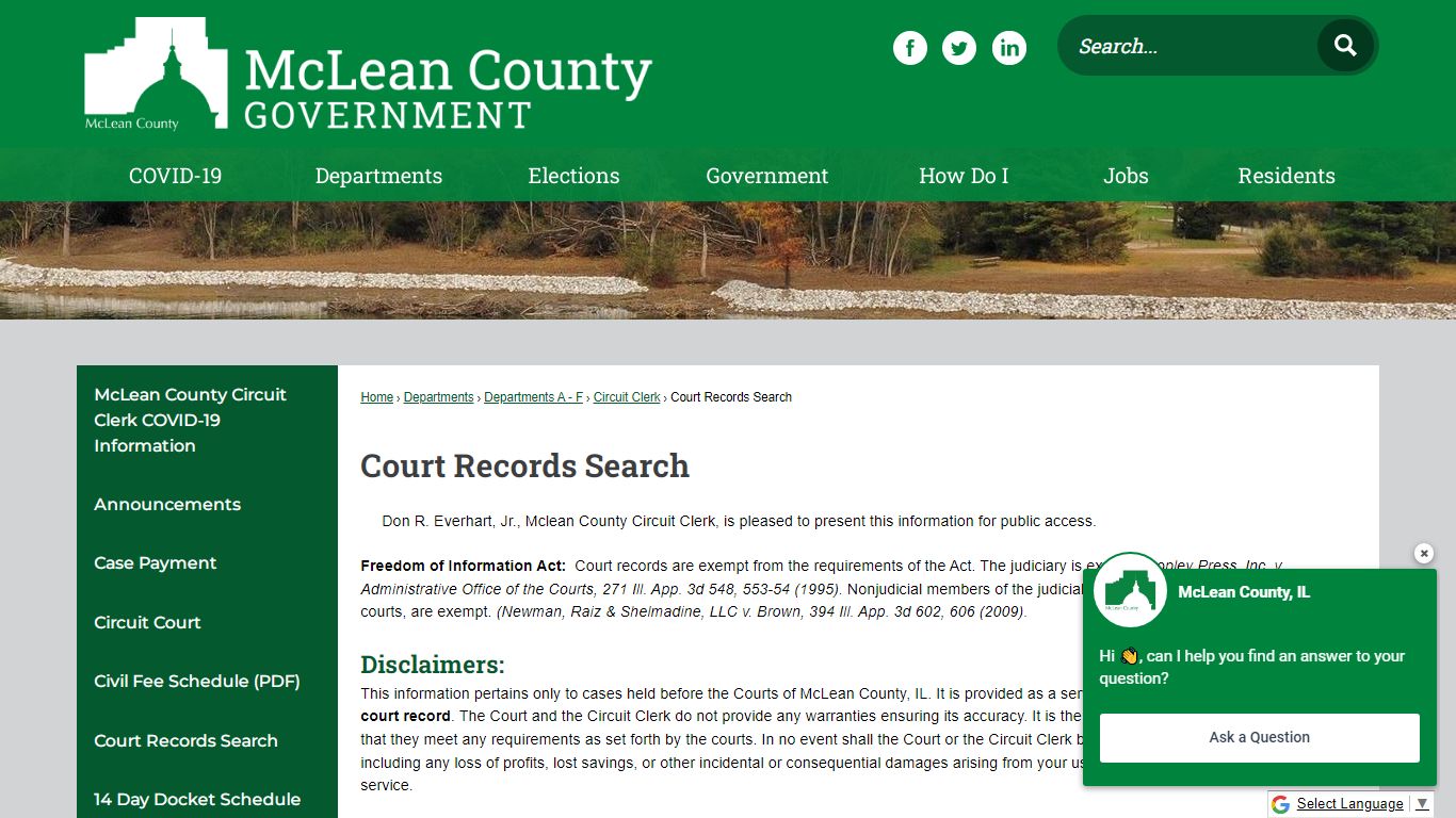 Court Records Search | McLean County, IL - Official Website